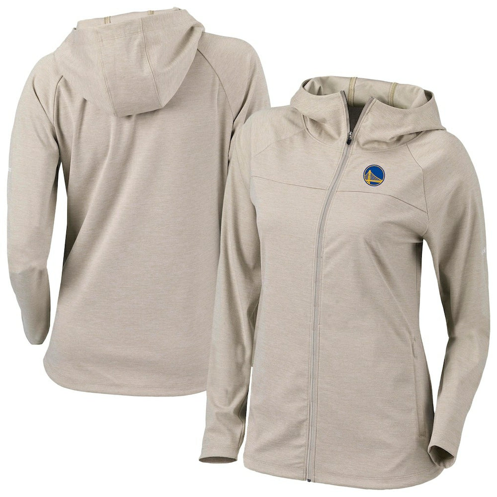 Golden State Warriors Women's Omni-Wick Half Shot Full-Zip Hooded Jacket Tan - Columbia