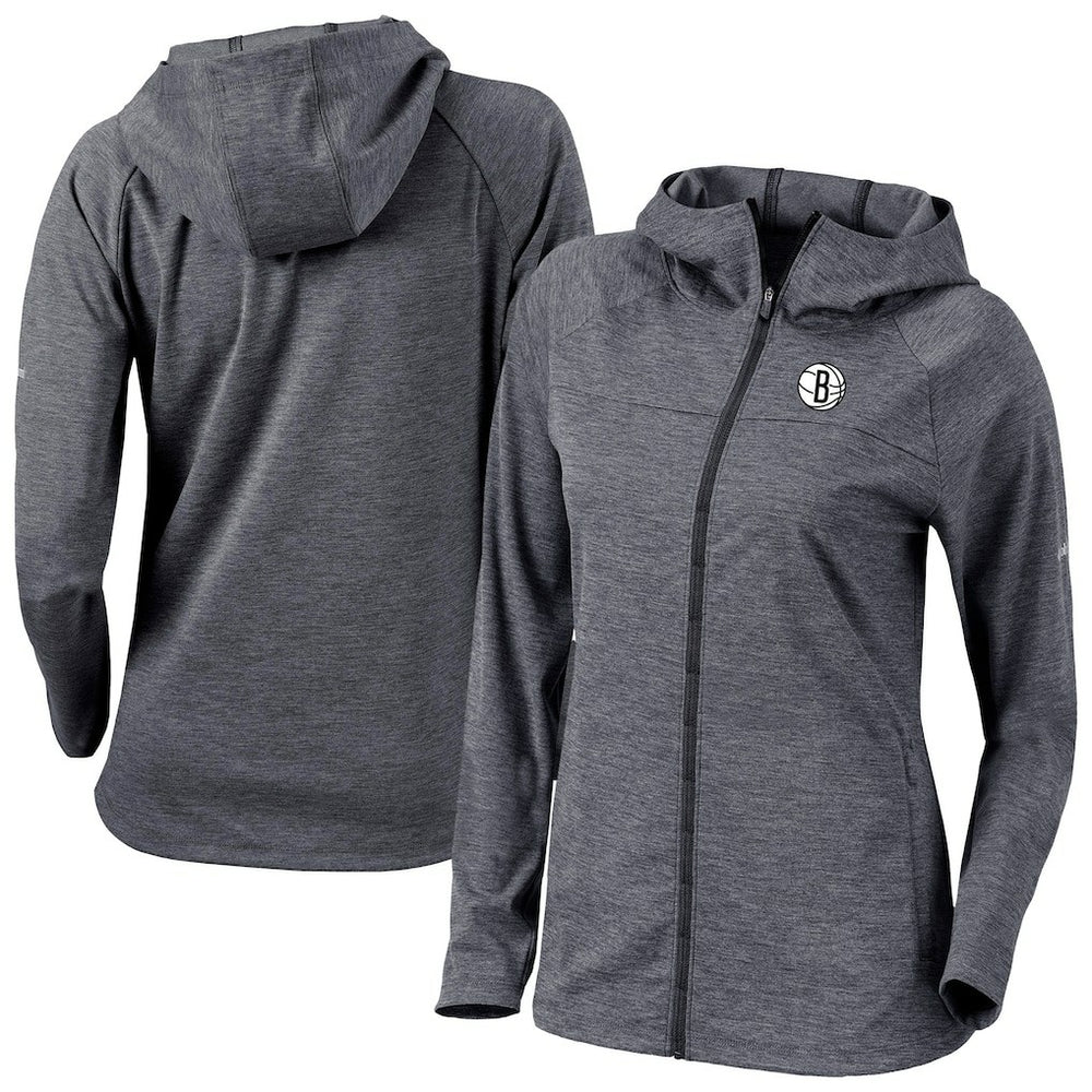 Brooklyn Nets Women's Omni-Wick Half Shot Full-Zip Hooded Jacket Black - Columbia