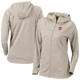 Detroit Pistons Women's Omni-Wick Half Shot Full-Zip Hooded Jacket Tan - Columbia