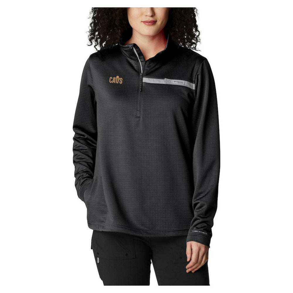 Cleveland Cavaliers Women's Skiff Guide Fleece Pullover Top Black - Columbia