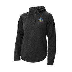 Golden State Warriors Women's Sweater Weather Quarter-Snap Hoodie Black - Columbia