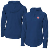 Detroit Pistons Women's Sweater Weather Quarter-Snap Hoodie Blue - Columbia