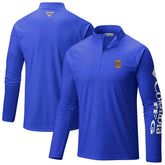 New York Knicks PFG Terminal Tackle Quarter-Zip Top Blue - Columbia