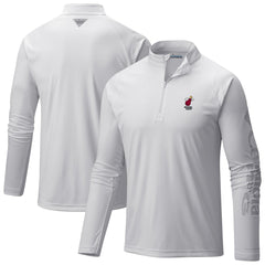 Miami Heat PFG Terminal Tackle Quarter-Zip Top White - Columbia