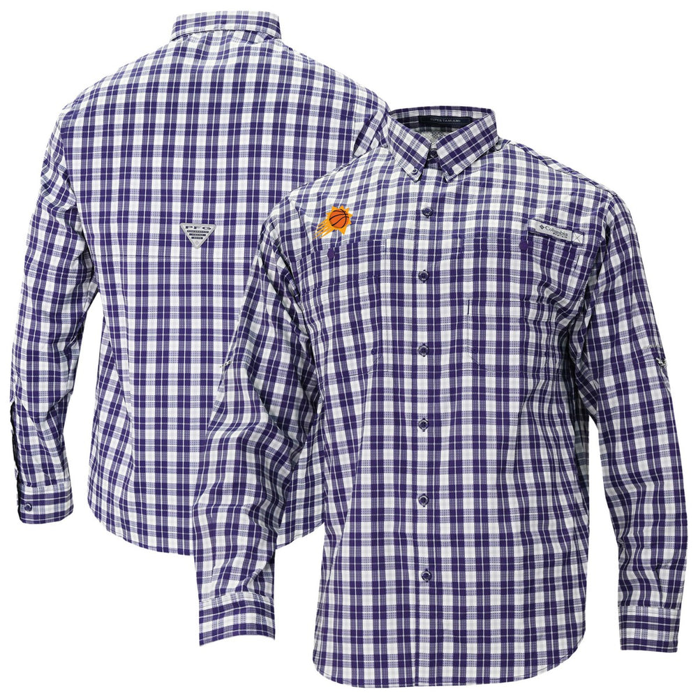Phoenix Suns Super Tamiami Omni-Shade Long Sleeve Button-Down Shirt Purple - Columbia