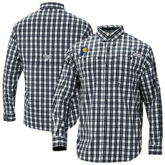 Indiana Pacers Super Tamiami Omni-Shade Long Sleeve Button-Down Shirt Navy - Columbia