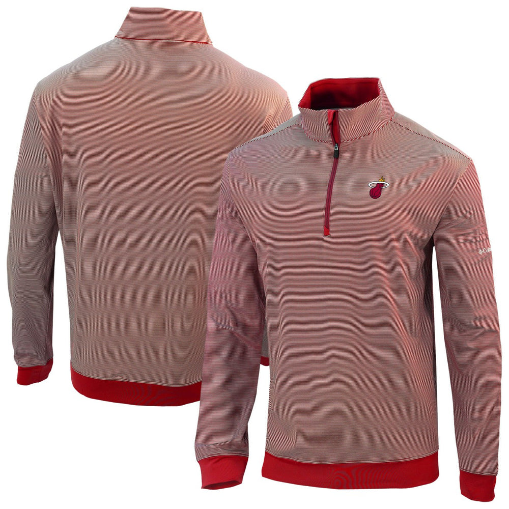 Miami Heat Omni-Wick Even Lie Quarter-Zip Top Red - Columbia