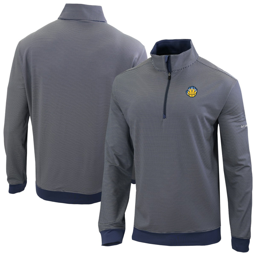 Memphis Grizzlies Omni-Wick Even Lie Quarter-Zip Top Navy - Columbia
