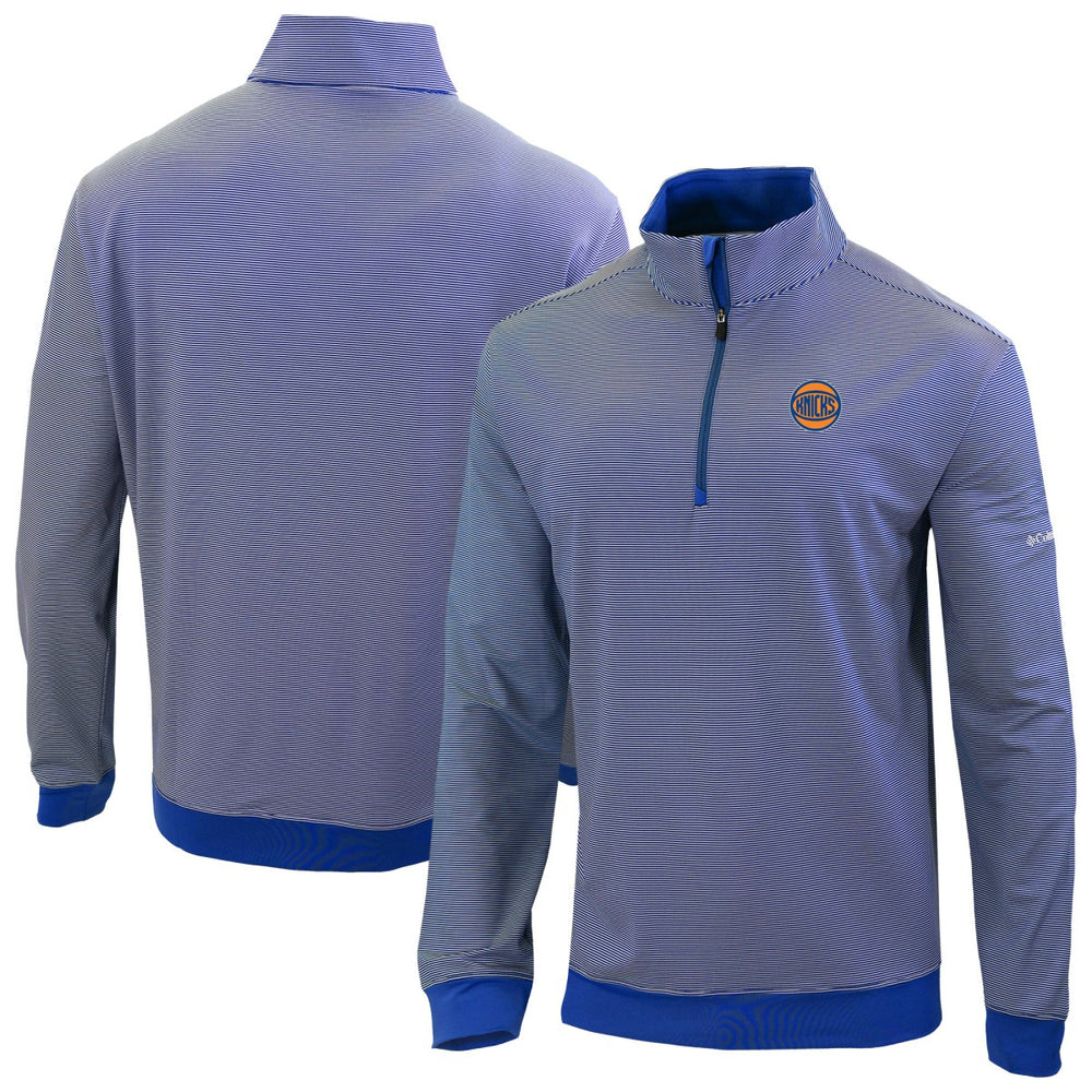 New York Knicks Omni-Wick Even Lie Quarter-Zip Top Blue - Columbia