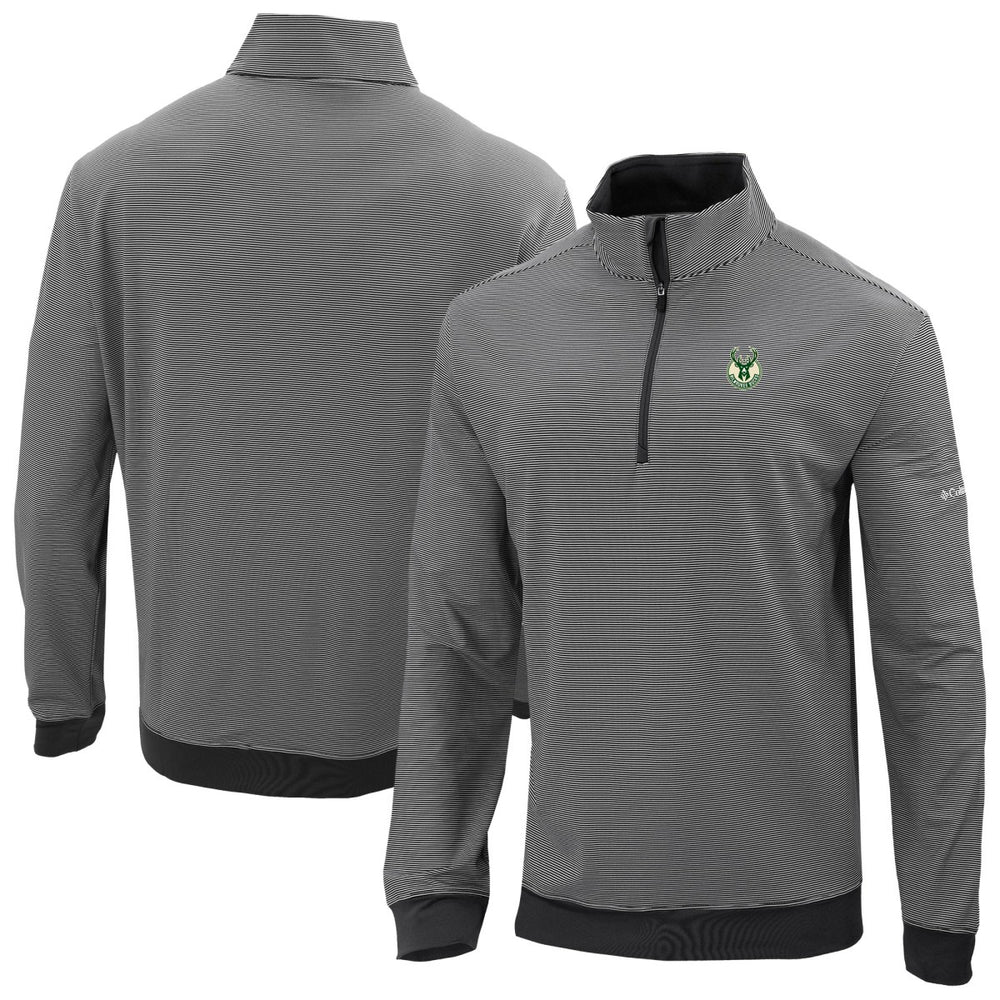Milwaukee Bucks Omni-Wick Even Lie Quarter-Zip Top Black - Columbia