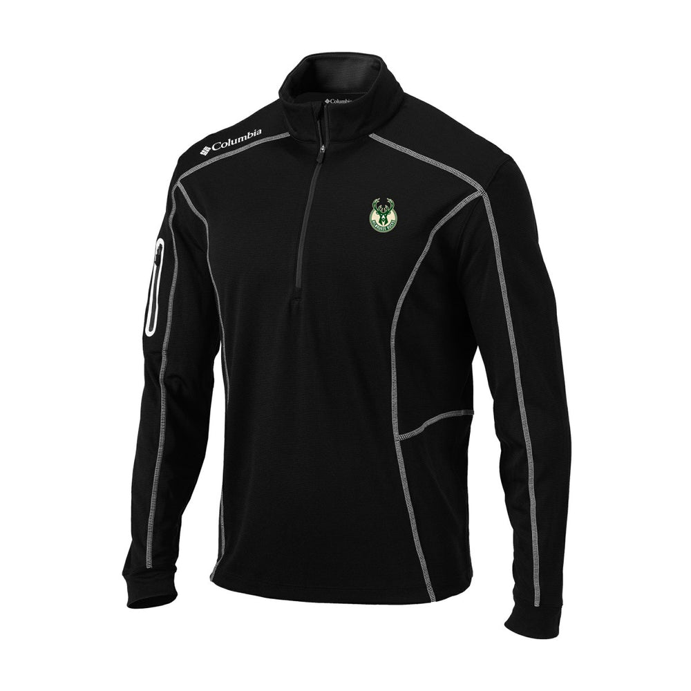 Milwaukee Bucks Omni-Wick Shotgun Quarter-Zip Jacket Black - Columbia