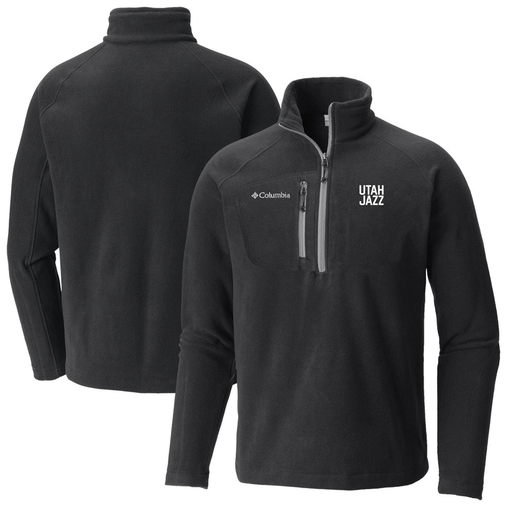 Utah Jazz Fast Trek III Half-Zip Fleece Pullover Black - Columbia