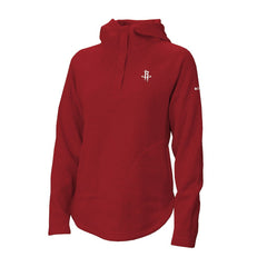 Houston Rockets Women's Sweater Weather Quarter-Snap Hoodie Red - Columbia