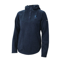 Memphis Grizzlies Women's Sweater Weather Quarter-Snap Hoodie Navy - Columbia