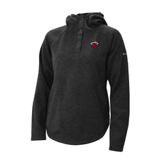 Miami Heat Women's Sweater Weather Quarter-Snap Hoodie Black - Columbia