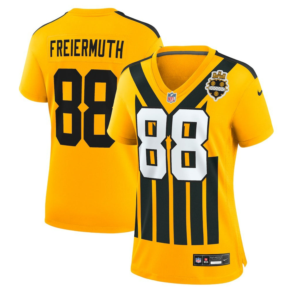 Pat Freiermuth Pittsburgh Steelers Women's Alternate 1933 Throwback Game Jersey - Gold Jerseys