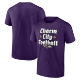 Baltimore Ravens Charm City Football T-Shirt - Purple T-shirts