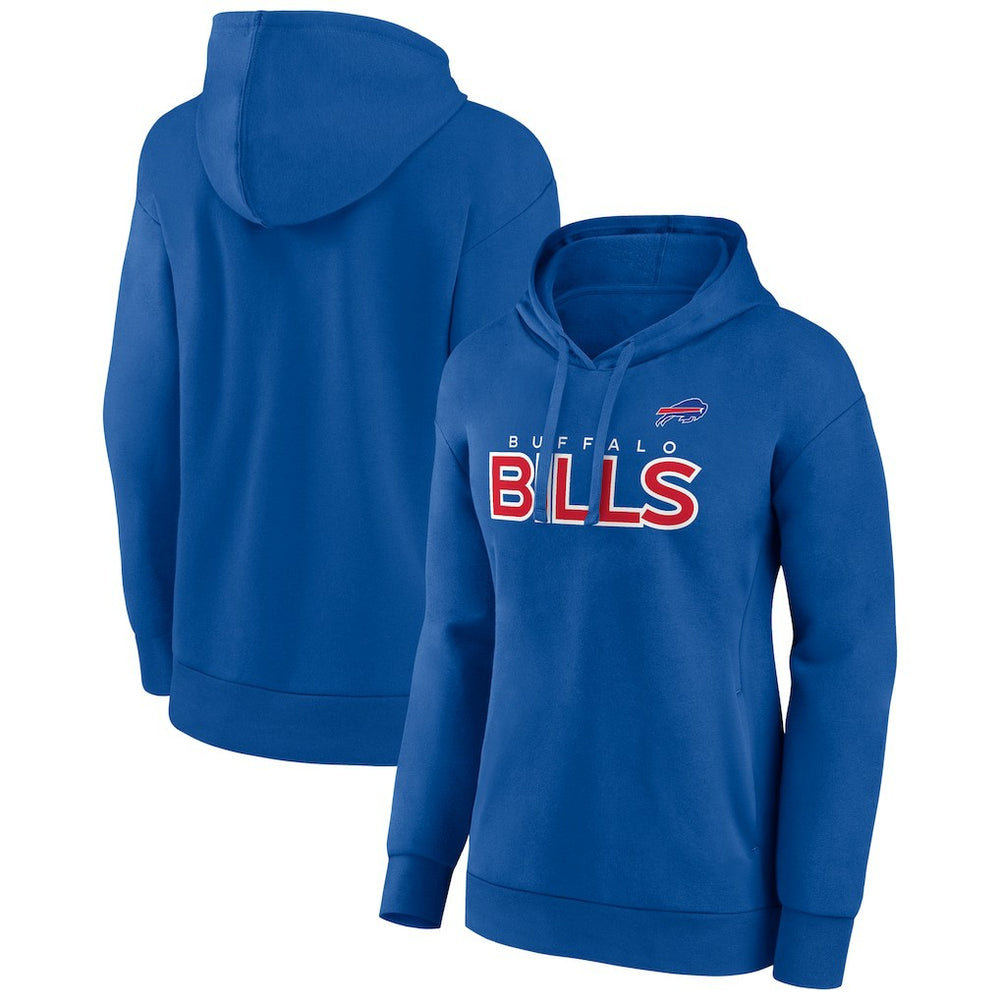 Buffalo Bills Women's Check List Pullover Hoodie - Royal Hoodies