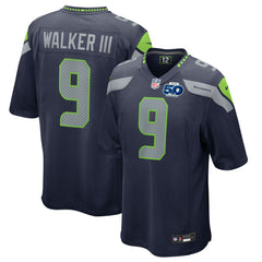 Kenneth Walker III Seattle Seahawks 50th Season Game Jersey - College Navy Jerseys