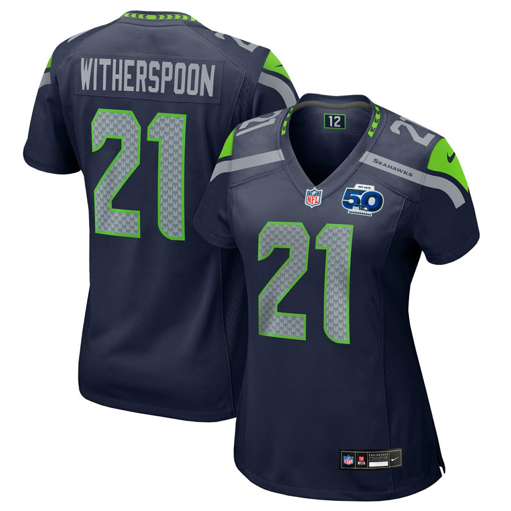 Devon Witherspoon Seattle Seahawks Women's Team 50th Season Game Jersey - College Navy Jerseys
