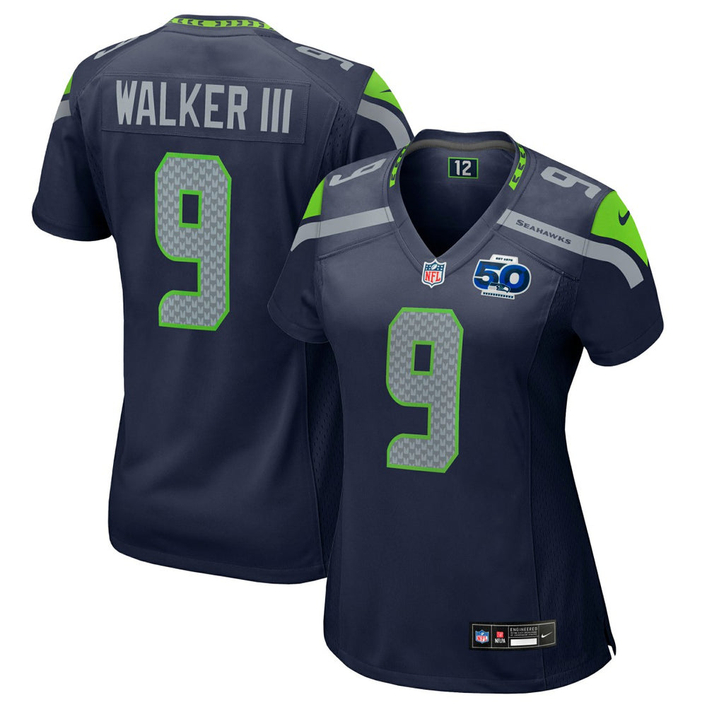 Kenneth Walker III Seattle Seahawks Women's 50th Season Game Jersey - College Navy Jerseys