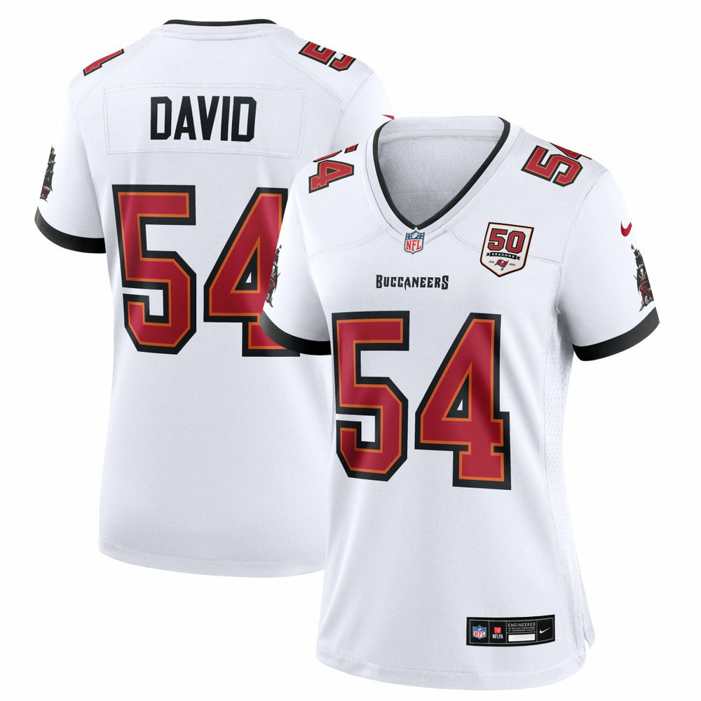 Lavonte David Tampa Bay Buccaneers Women's 50th Anniversary White Game Jersey - White Jerseys