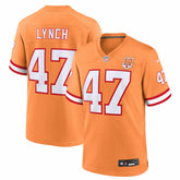 John Lynch Tampa Bay Buccaneers 50th Season Game Jersey - Creamsicle Jerseys