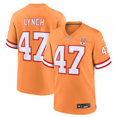 John Lynch Tampa Bay Buccaneers 50th Season Game Jersey - Creamsicle Jerseys