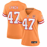 John Lynch Tampa Bay Buccaneers Women's 50th Season Game Jersey - Creamsicle Jerseys