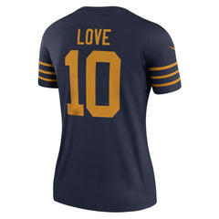 Jordan Love Green Bay Packers Women's The 1923 Classic Legend Player Dri-FIT Top - Navy Tops