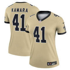 Alvin Kamara New Orleans Saints Women's Gameday Golds Alternate Legend Player Performance Top - Gold Tops