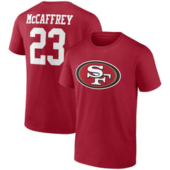 Christian McCaffrey San Francisco 49ers Player Icon T-Shirt - Scarlet T-shirts
