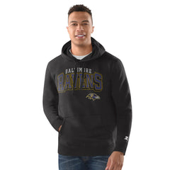 Baltimore Ravens Starter Vintage Pullover Hoodie - Black Hoodies