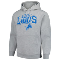 Detroit Lions Starter Vintage Pullover Hoodie - Heather Gray Hoodies