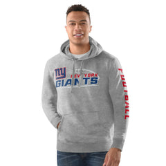 New York Giants Starter Vintage Pullover Hoodie - Heather Gray Hoodies