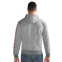 New York Giants Starter Vintage Pullover Hoodie - Heather Gray Hoodies