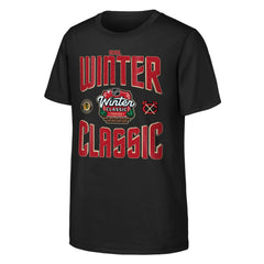 Chicago Blackhawks Youth 2025 NHL Winter Classic Game Day T-Shirt - Black | US 202525307