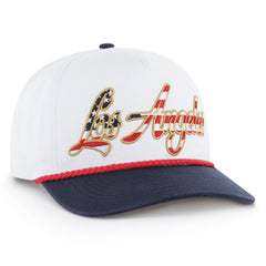 Los Angeles Chargers '47 Patriotic Overhand Hitch Adjustable Hat - White Hats