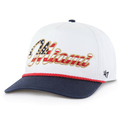 Miami Dolphins '47 Patriotic Overhand Hitch Adjustable Hat - White Hats