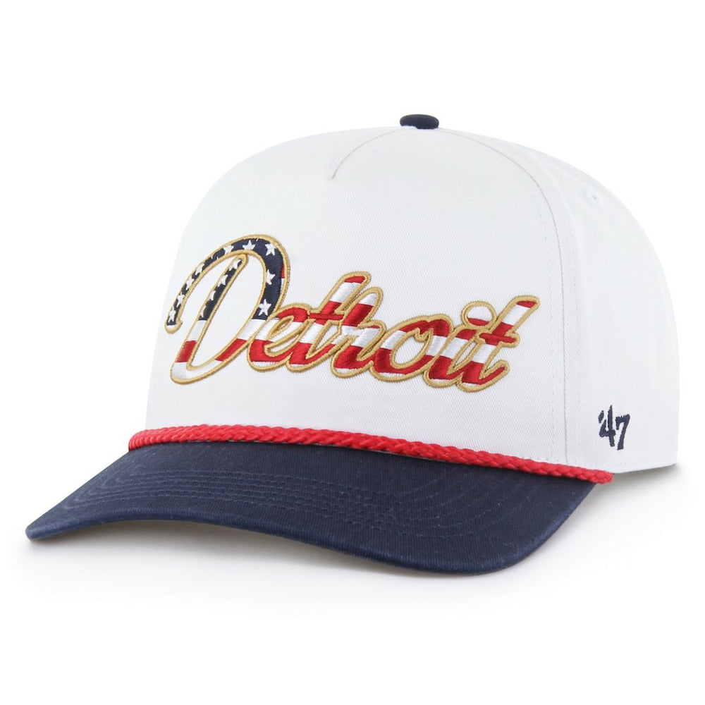 Detroit Lions '47 Patriotic Overhand Hitch Adjustable Hat - White Hats