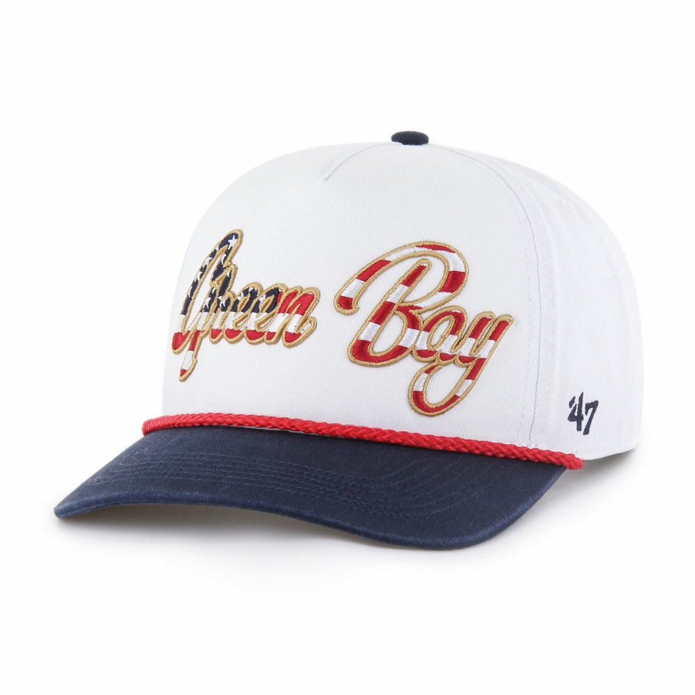 Green Bay Packers '47 Patriotic Overhand Hitch Adjustable Hat - White Hats