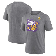 Minnesota Vikings Hot Route Tri-Blend T-Shirt - Heather Gray T-shirts