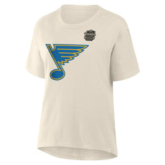 St. Louis Blues Fanatics Women's 2025 Winter Classic Primary Logo T-Shirt - Cream | US 202530594