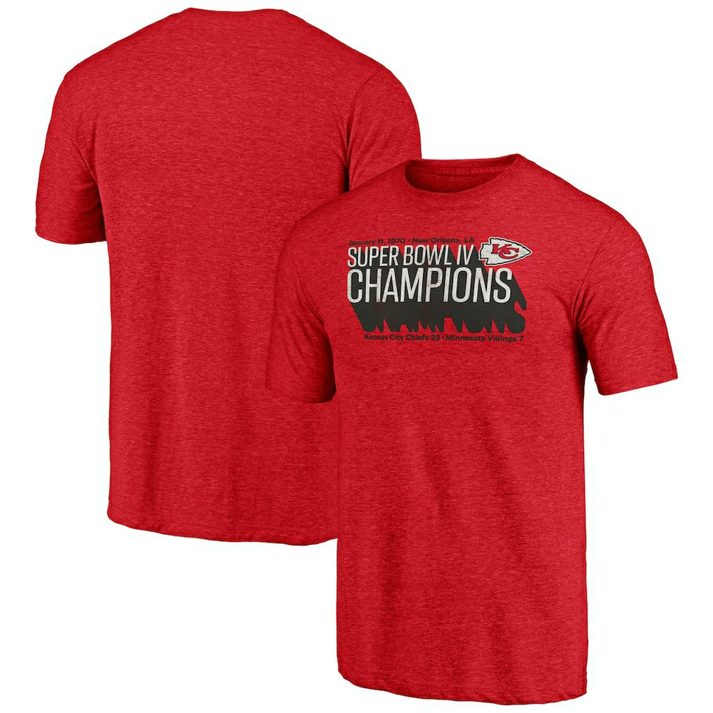 Kansas City Chiefs Vintage Tri-Blend T-Shirt - Red T-shirts