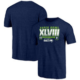 Seattle Seahawks Vintage Tri-Blend T-Shirt - College Navy T-shirts
