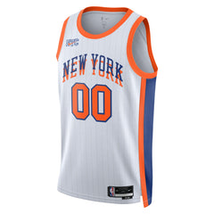 New York Knicks Unisex 2024/25 Custom Swingman Jersey City Edition White - Nike