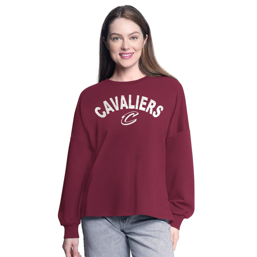 Cleveland Cavaliers G-III 4Her by Carl Banks Women's Athletic Pullover Sweatshirt Wine