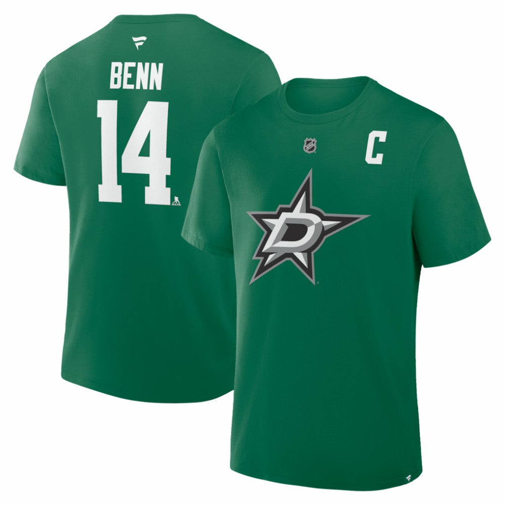 Jamie Benn Dallas Stars Fanatics Captain Authentic Stack Name & Number T-Shirt - Kelly Green | US 202531960