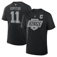 Anze Kopitar Los Angeles Kings Fanatics Authentic Stack Name & Number T-Shirt - Black | US 202532967