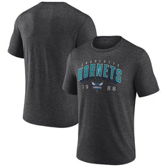 Charlotte Hornets Backboard Tri-Blend T-Shirt Charcoal